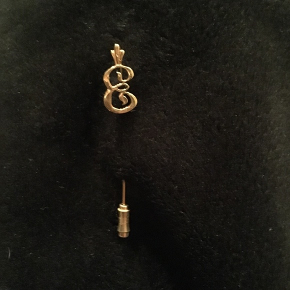 14K Gold "E" Stickpin - Picture 1 of 1